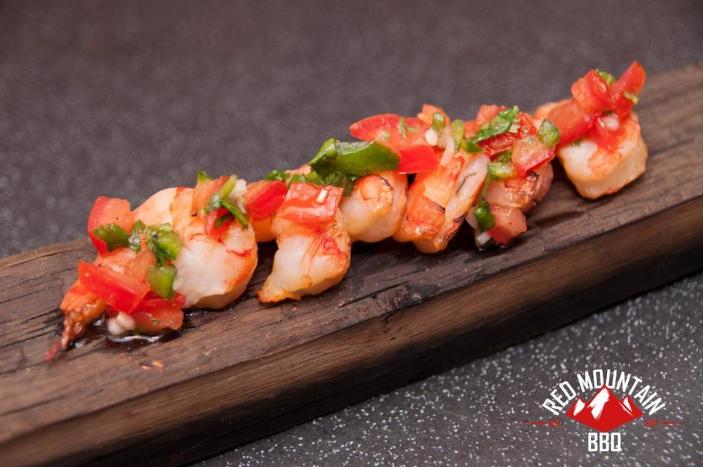 Redmountain BBQ Gamba von der Whiskyplanke