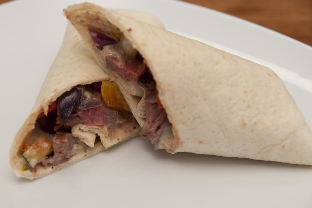 Wrap mit Flanksteak und Grillgemüse