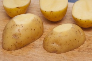 vorbereitete Kartoffeln