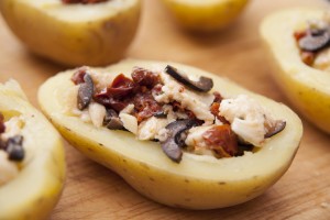Grillkartoffeln mit Füllung
