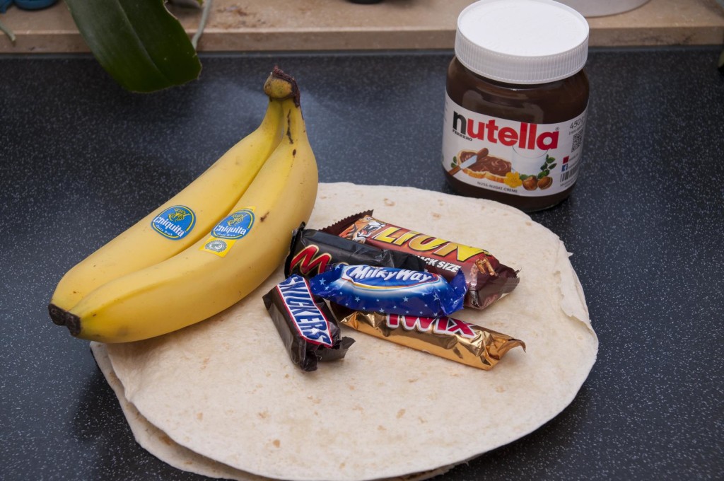 Nutella Bananen Schokoriegel Mars Snickers