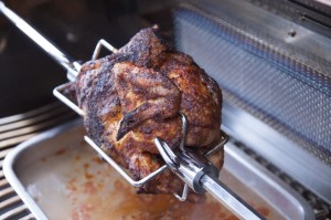 Brathähnchen von der Rotisserie