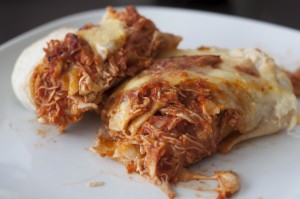 Pulled Chicken Burrito Tellerbild
