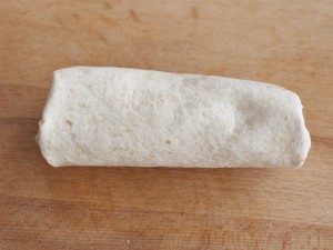 Pulled Chicken Wrap gerollt