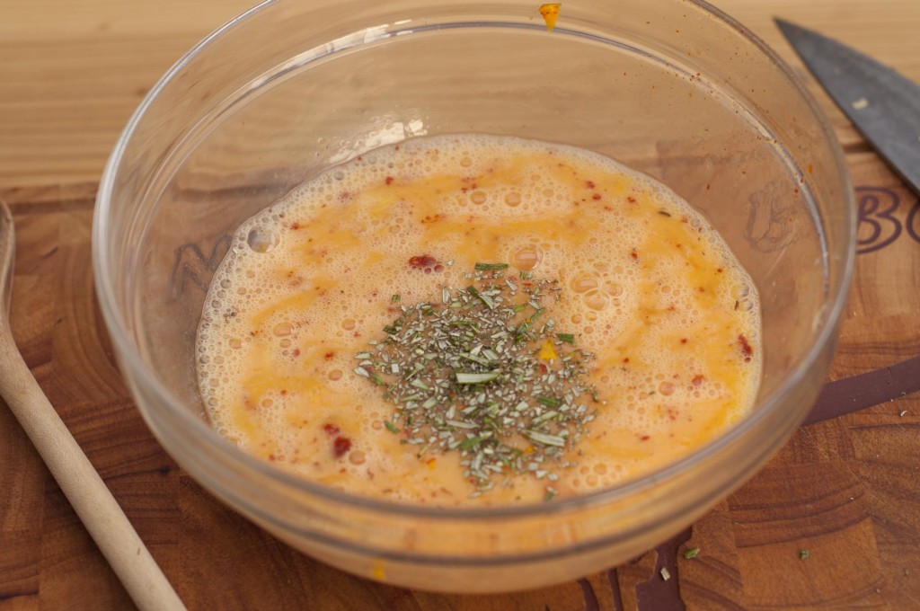 Cherry Chipotle mit verquirlten Eiern